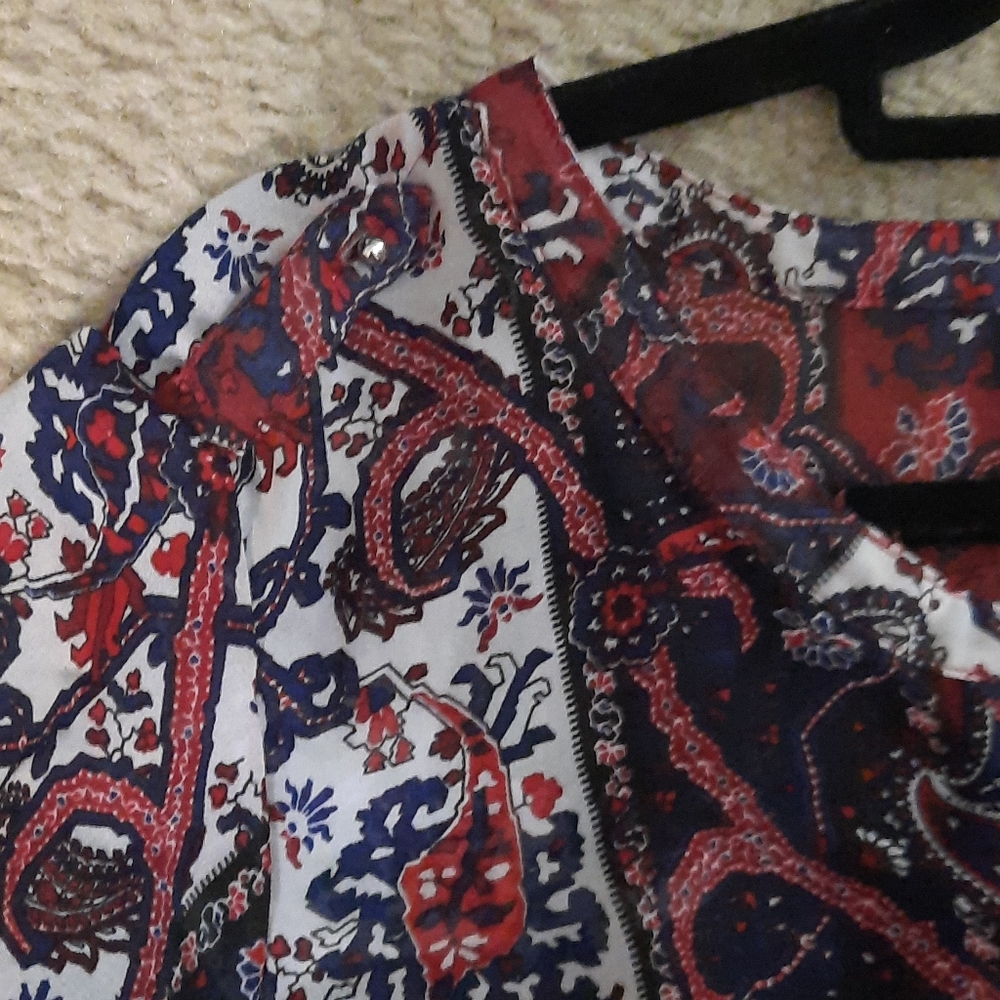 Sheer Paisley Motherhood Maternity XL Blouse - Picture 4 of 5